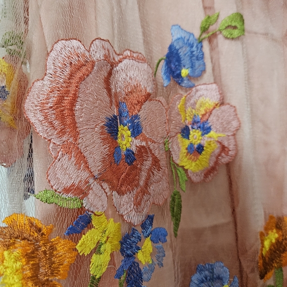 NWT For Love & Lemons Percy Mini Dress Multi Floral Embroidery XS - Picture 8 of 15